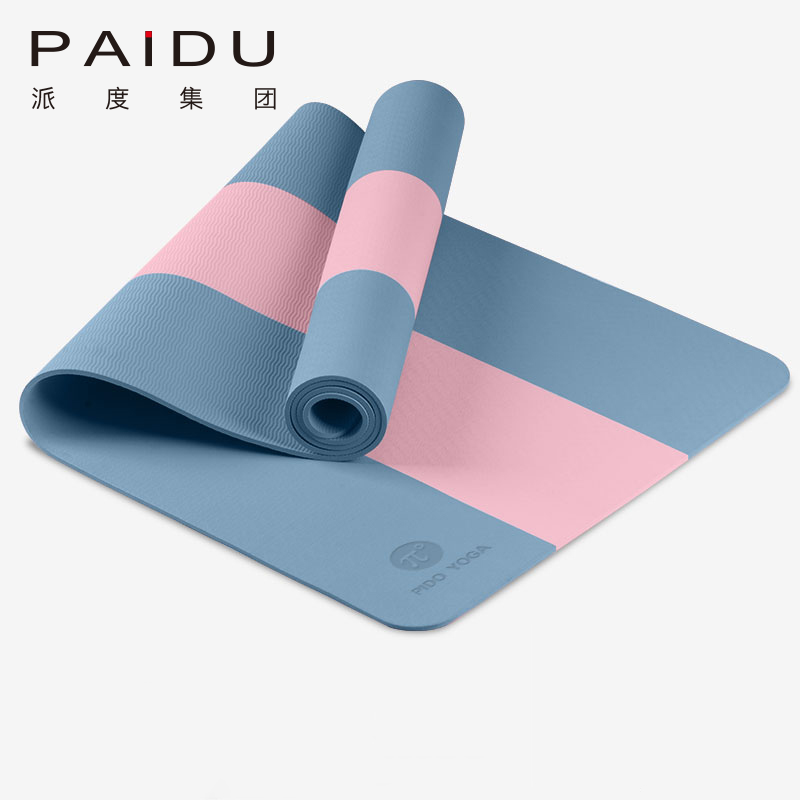 Paidu Manufacturer Durable Multi Color Tpe Color Matching Yoga Mat For Fitness Manufacturer | Paidu