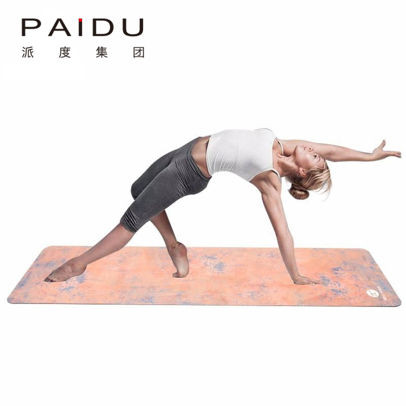 Colorful Suede Rubber Printing Yoga Mat Supplier Wholesale Paidu Manufacturer