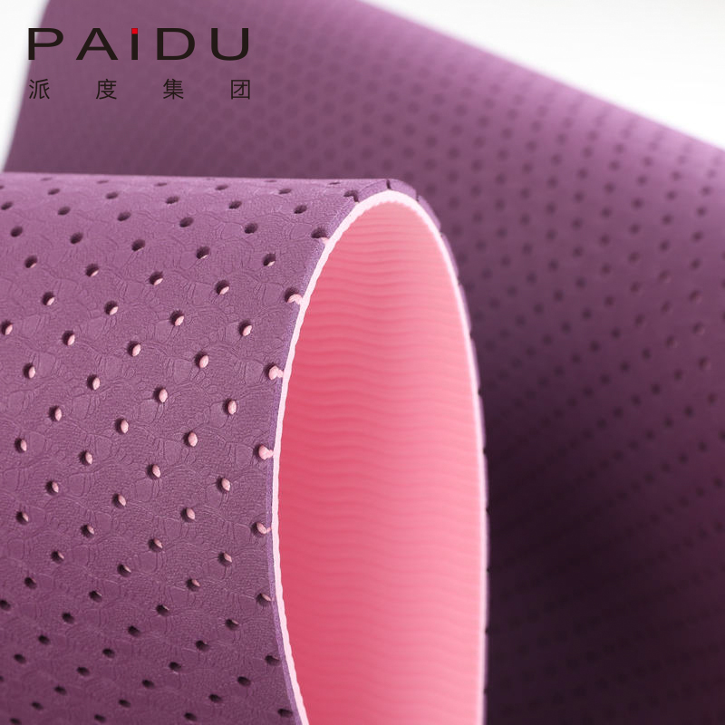 Paidu Manufacturer Quality Purple Oem&Odm Wholesale Tpe Holey Yoga Mat Manufacturer | Paidu