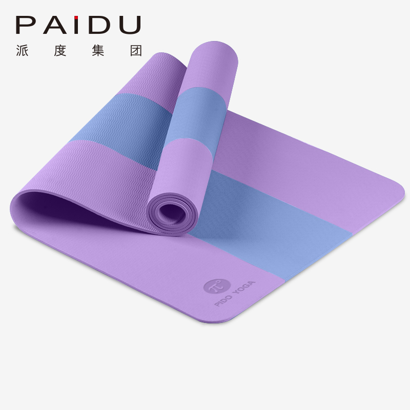 Paidu Manufacturer Durable Multi Color Tpe Color Matching Yoga Mat For Fitness Manufacturer | Paidu