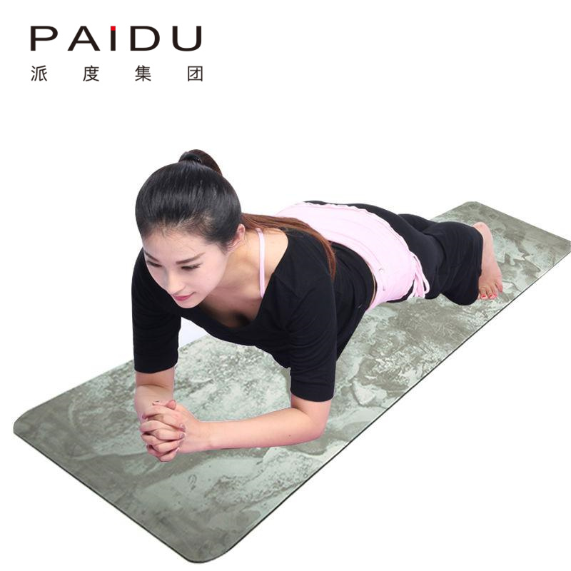 Colorful Suede Rubber Printing Yoga Mat Supplier Wholesale Paidu Manufacturer