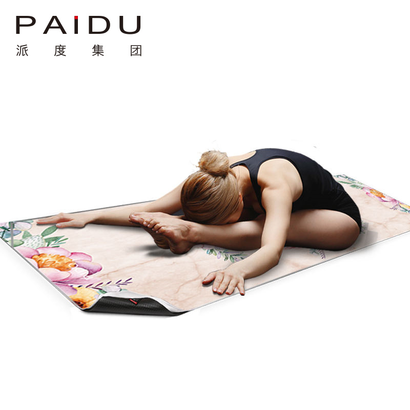 Colorful Suede Rubber Printing Yoga Mat Supplier Wholesale Paidu Manufacturer