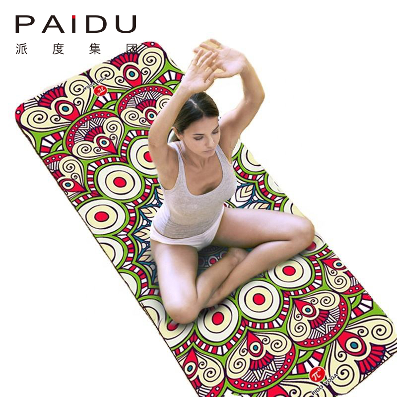 Paidu Manufacturer Customized Anti-Slip Pu Rubber Printing Yoga Mat