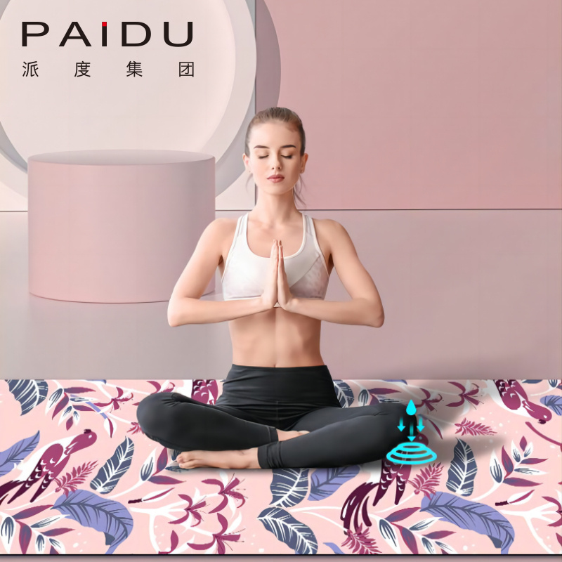 Colorful Suede Rubber Printing Yoga Mat Supplier Wholesale Paidu Manufacturer