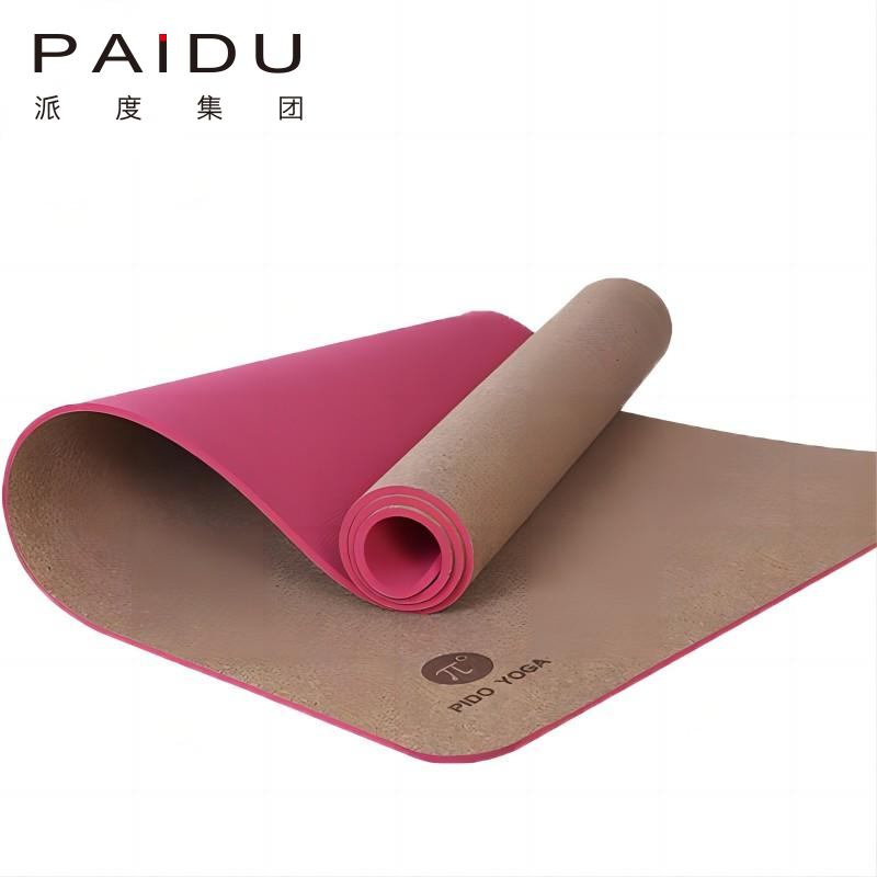 Paidu Manufacturer 183*68Cm Customized Wholesale Cork Tpe Yoga Mat Manufacturer