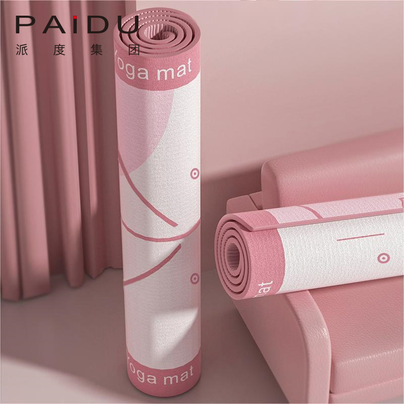 Paidu Manufacturer Customized Colorful Exquisite Suede Tpe Printing Yoga Mat Manufacturer