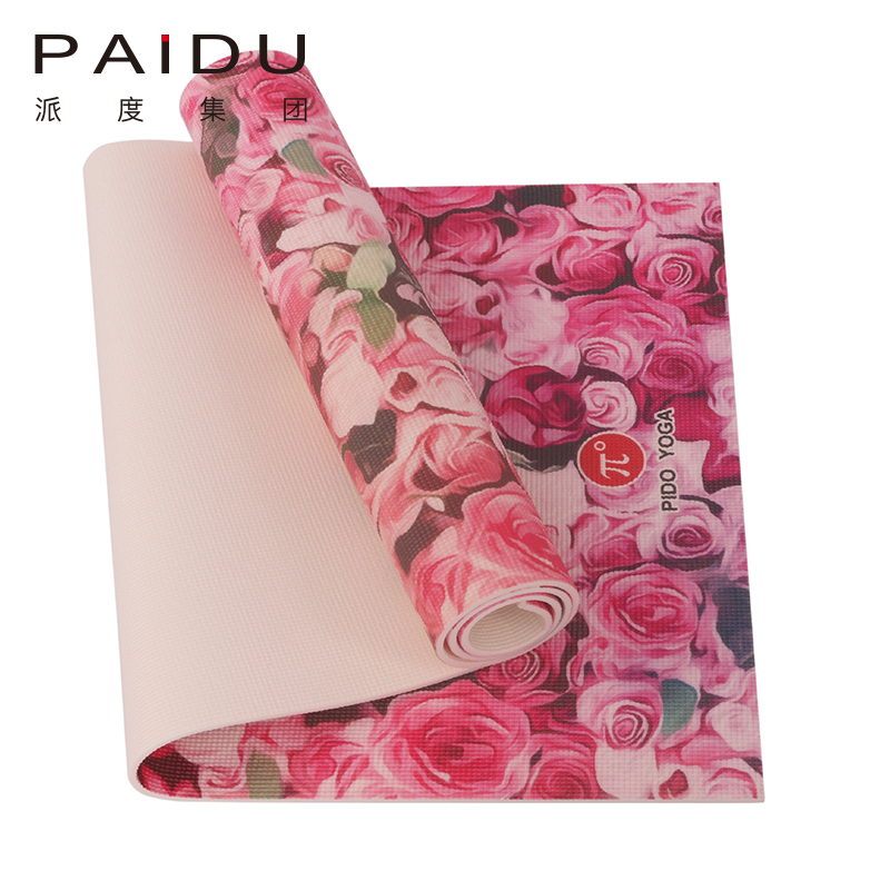 Paidu Manufacturer 173*61Cm Quality Pvc Printing Yoga Mat Manufacturer