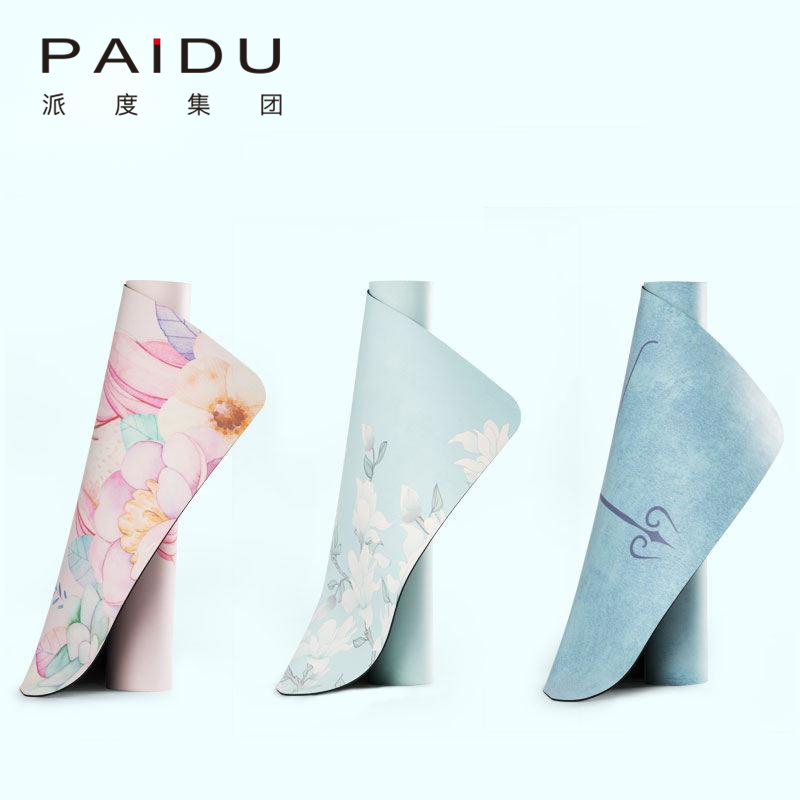 Paidu Manufacturer Customized Anti-Slip Pu Rubber Printing Yoga Mat