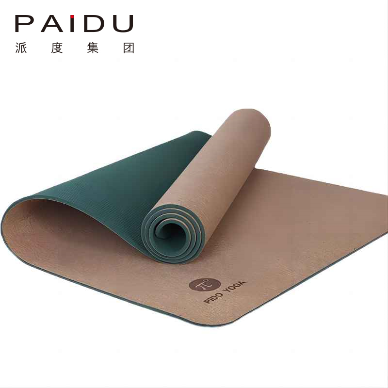 Paidu Manufacturer 183*68Cm Customized Wholesale Cork Tpe Yoga Mat Manufacturer
