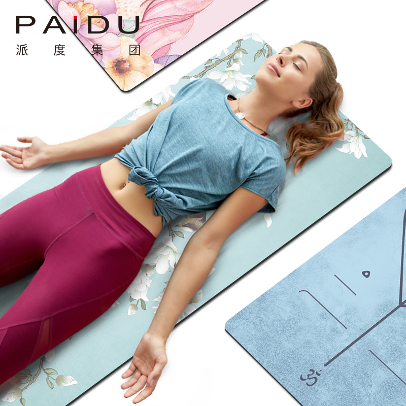 Paidu Manufacturer Customized Anti-Slip Pu Rubber Printing Yoga Mat