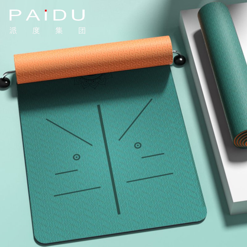 Paidu Manufacturer Quality Double Layer Good Price Tpe Double Color Yoga Mat Manufacturer