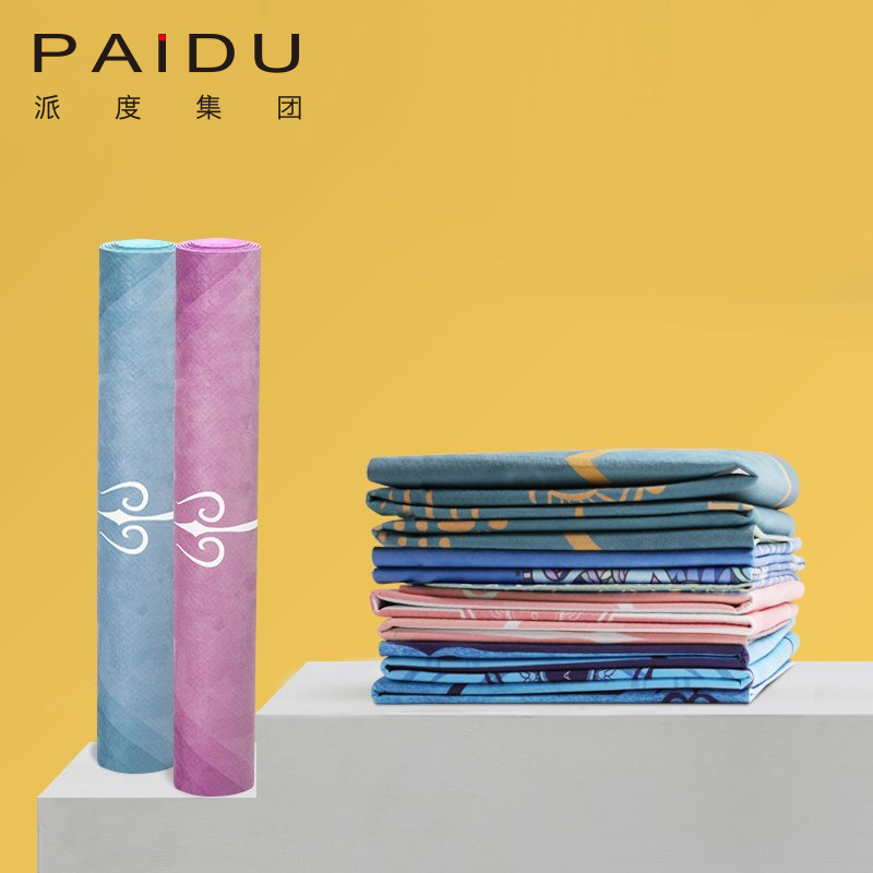 Paidu Manufacturer Quality Exquisite Cheap Suede Tpe Folding Yoga Mat