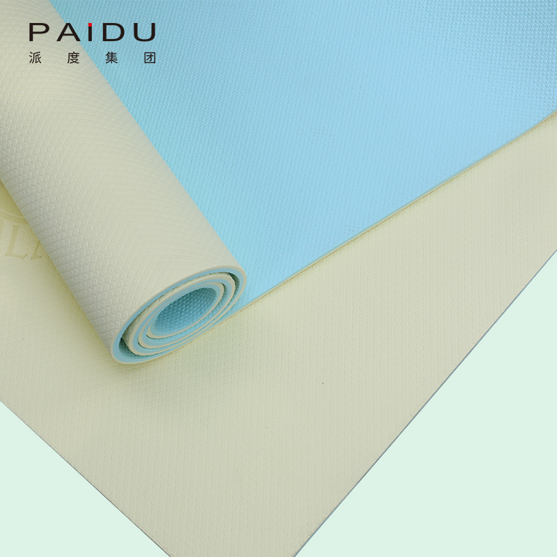 Customized Quality High Elastic Tpe Double Color 6Mm Yoga Mat Manufacturers - Paidu Supplier