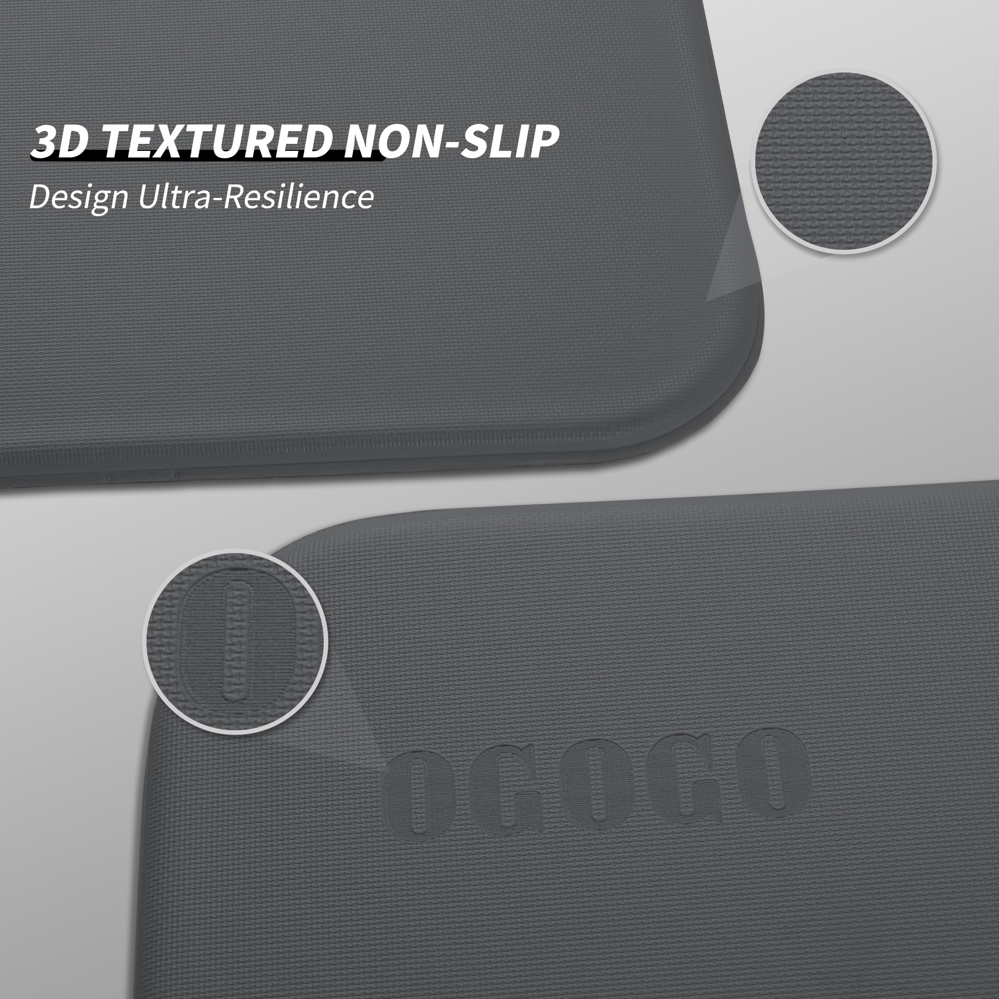 PIDO TPE Thickened Non-slip Outdoor Three-fold Yoga Mat Camping Fitness Portable Mat Grey