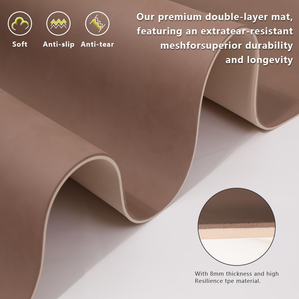 Large Yoga Mat - 80CM Wide Yoga Matt Non-Slip Thick 1/3 Inch Eco-Friendly Exercise Mat with Carrying Strap for Women Yoga, Pilates, Home Workouts (72x32