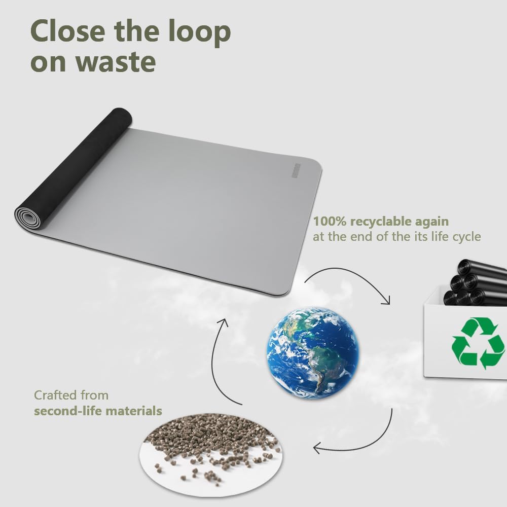 Large Yoga Mat - 80CM Wide Yoga Matt Non-Slip Thick 1/3 Inch Eco-Friendly Exercise Mat with Carrying Strap for Women Yoga, Pilates, Home Workouts (72x32