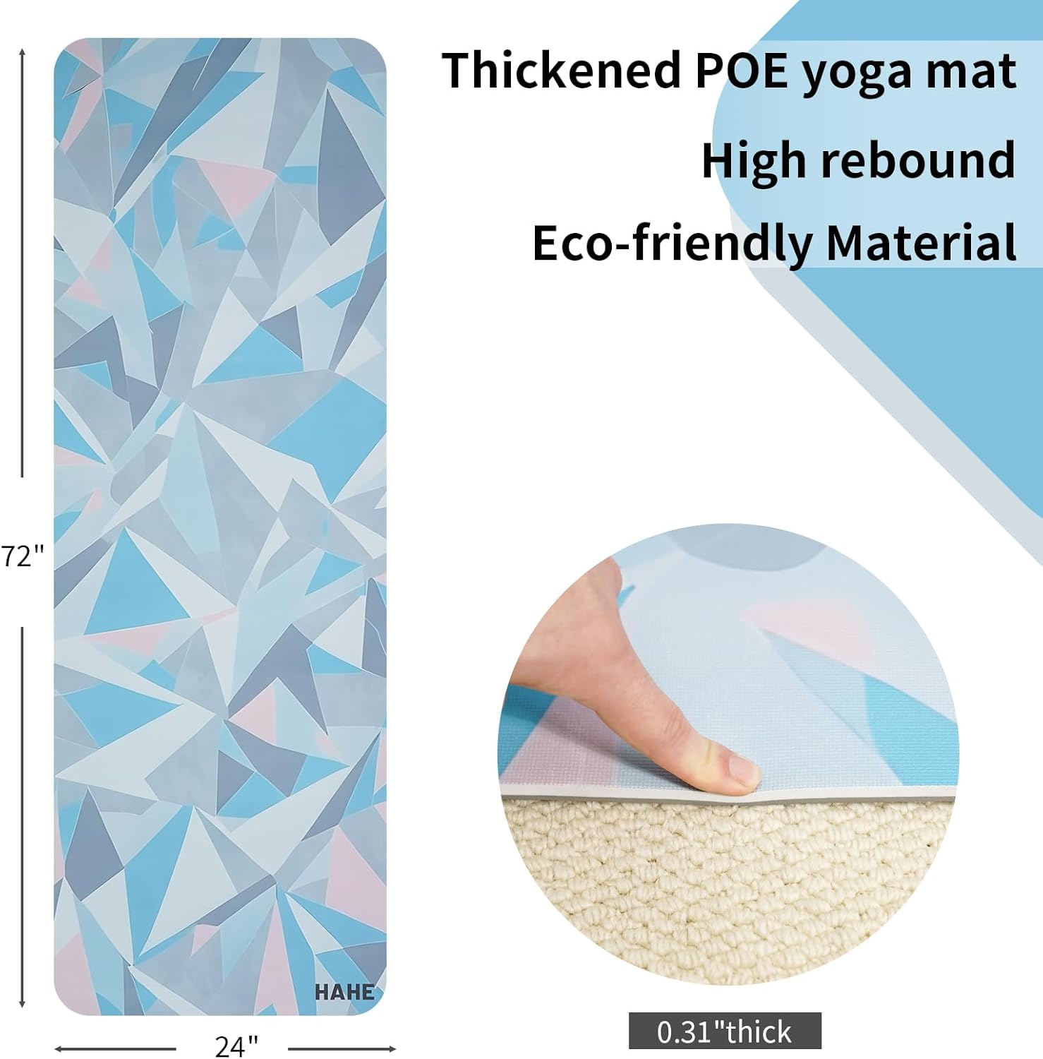 Non Slip Yoga Mat Thick (8MM,0.31