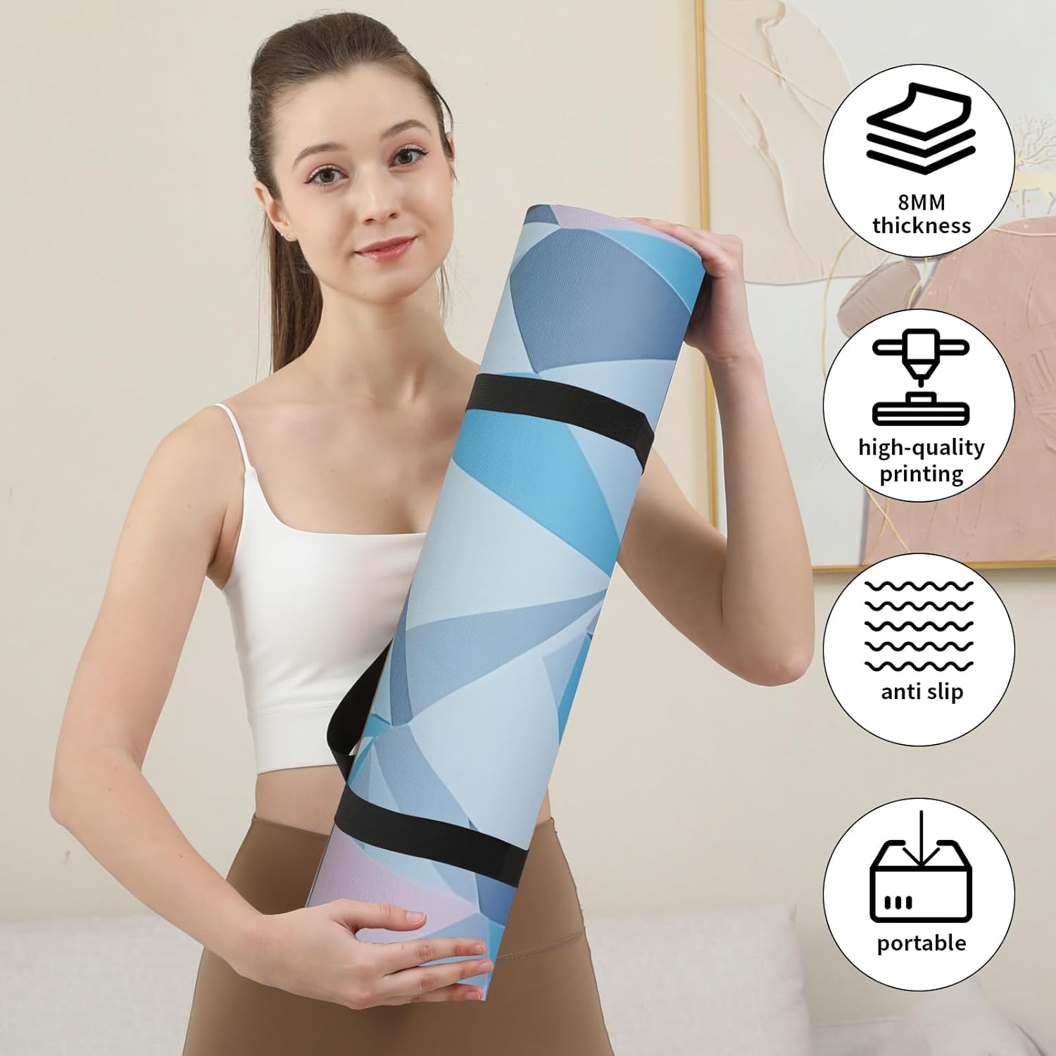 Non Slip Yoga Mat Thick (8MM,0.31