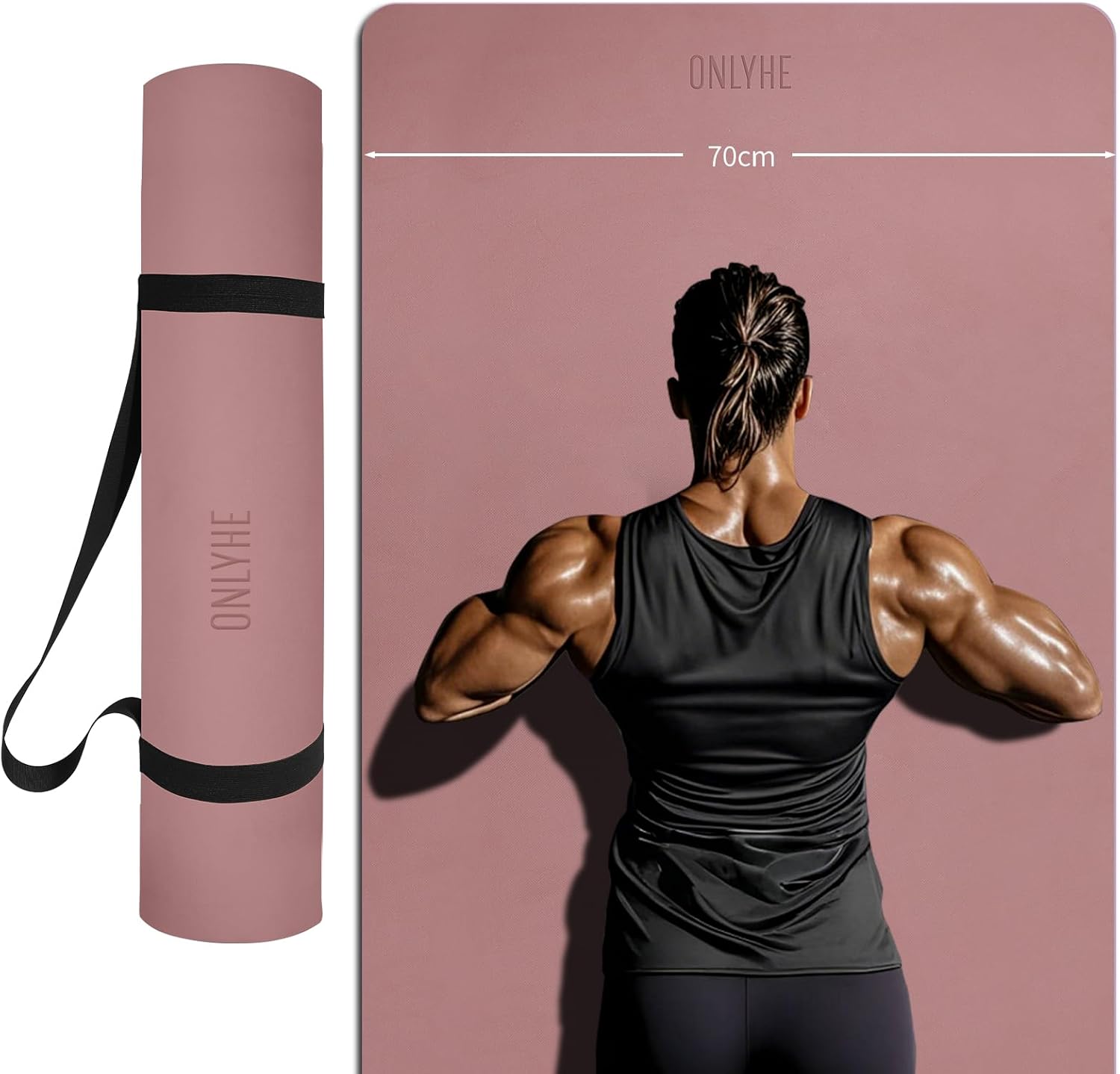 Extra Wide yoga mat POE Exercise Mat Eco Friendly High Resiliency Fitness Mats With Strap for Women