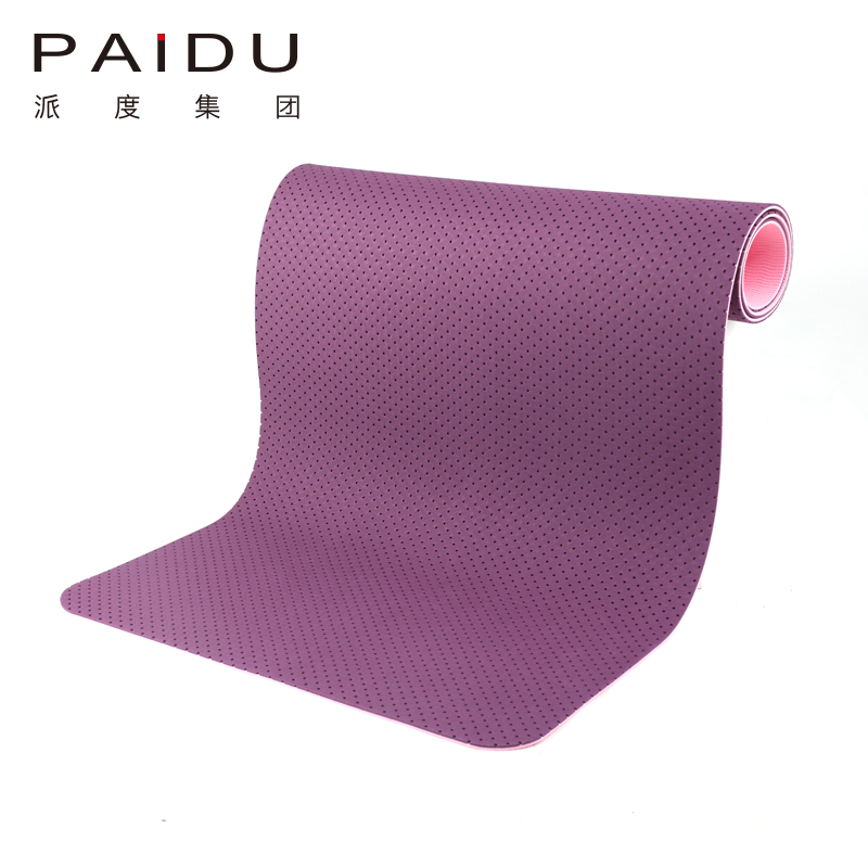 Paidu Manufacturer Quality Purple Oem&Odm Wholesale Tpe Holey Yoga Mat Manufacturer | Paidu
