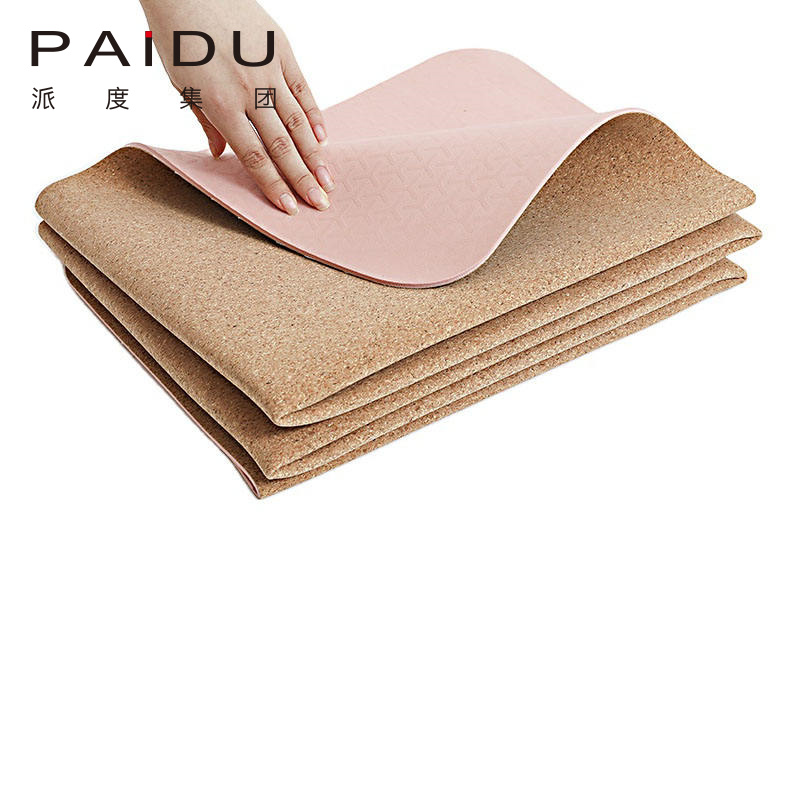 Paidu Manufacturer Quality Wholesale Oem&Odm Cork Tpe Folding Yoga Mat Manufacturer