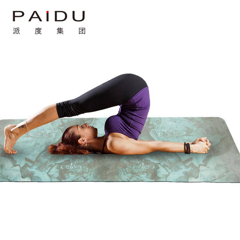 Colorful Suede Rubber Printing Yoga Mat Supplier Wholesale Paidu Manufacturer