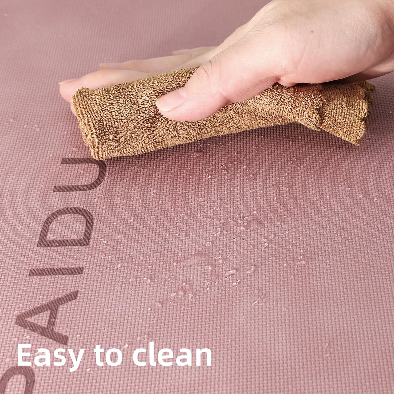 PIDO Yoga Mat Non Slip Anti-tear,extra thick High Resiliency Professional ,Deep Pink+Grey