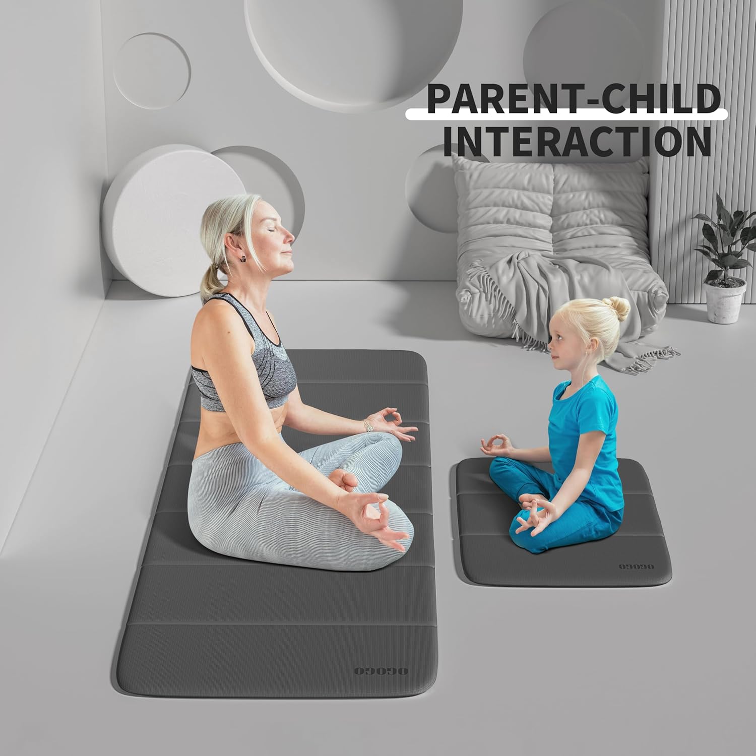 Kids Yoga Mat Extra Thick 2/5 Inches,Portable Folding Exercise Mat(41.7