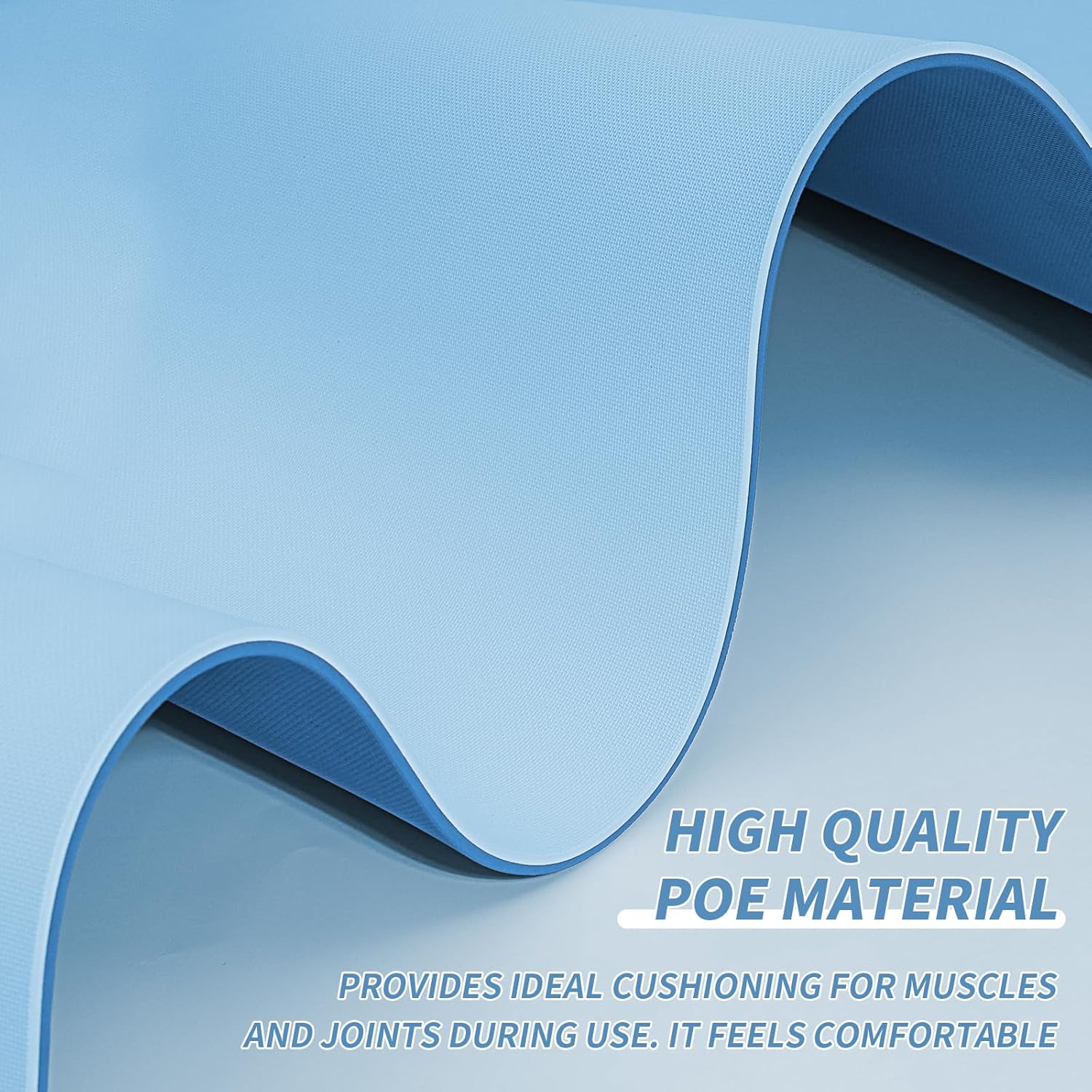 Yoga Mat with Strap,Non-Skid Workout Mat,8mm Thick Yoga Mat,POE Yoga Mats for Women Men Kids,Exercise Mat with Easy-Cinch,72