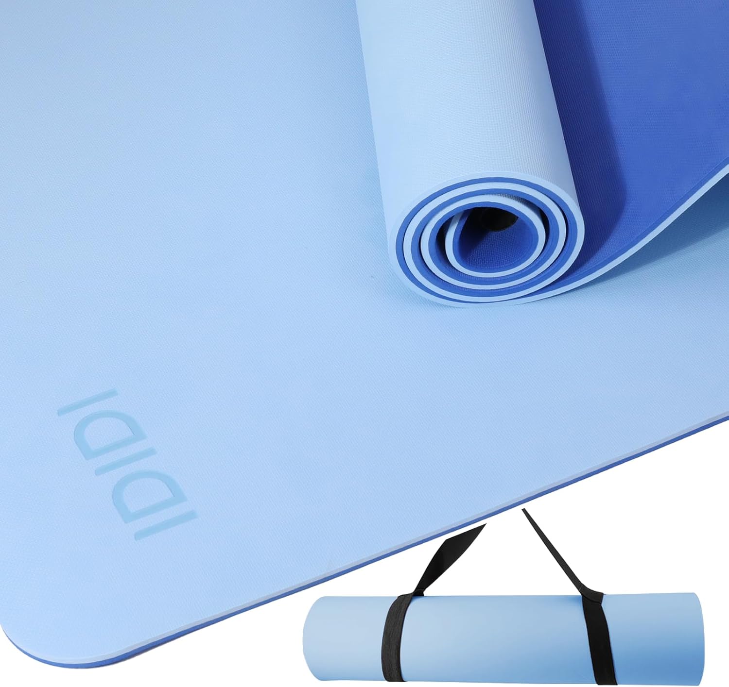 Yoga Mat with Strap,Non-Skid Workout Mat,8mm Thick Yoga Mat,POE Yoga Mats for Women Men Kids,Exercise Mat with Easy-Cinch,72