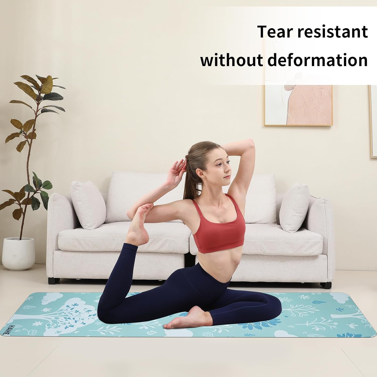 Non Slip Yoga Mat ThickPOE Material High Rebound,Suitable for Yoga, Pilates, Fitness, and More, Provides Superior Cushioning and Support, Durable and Long-Lasting (72