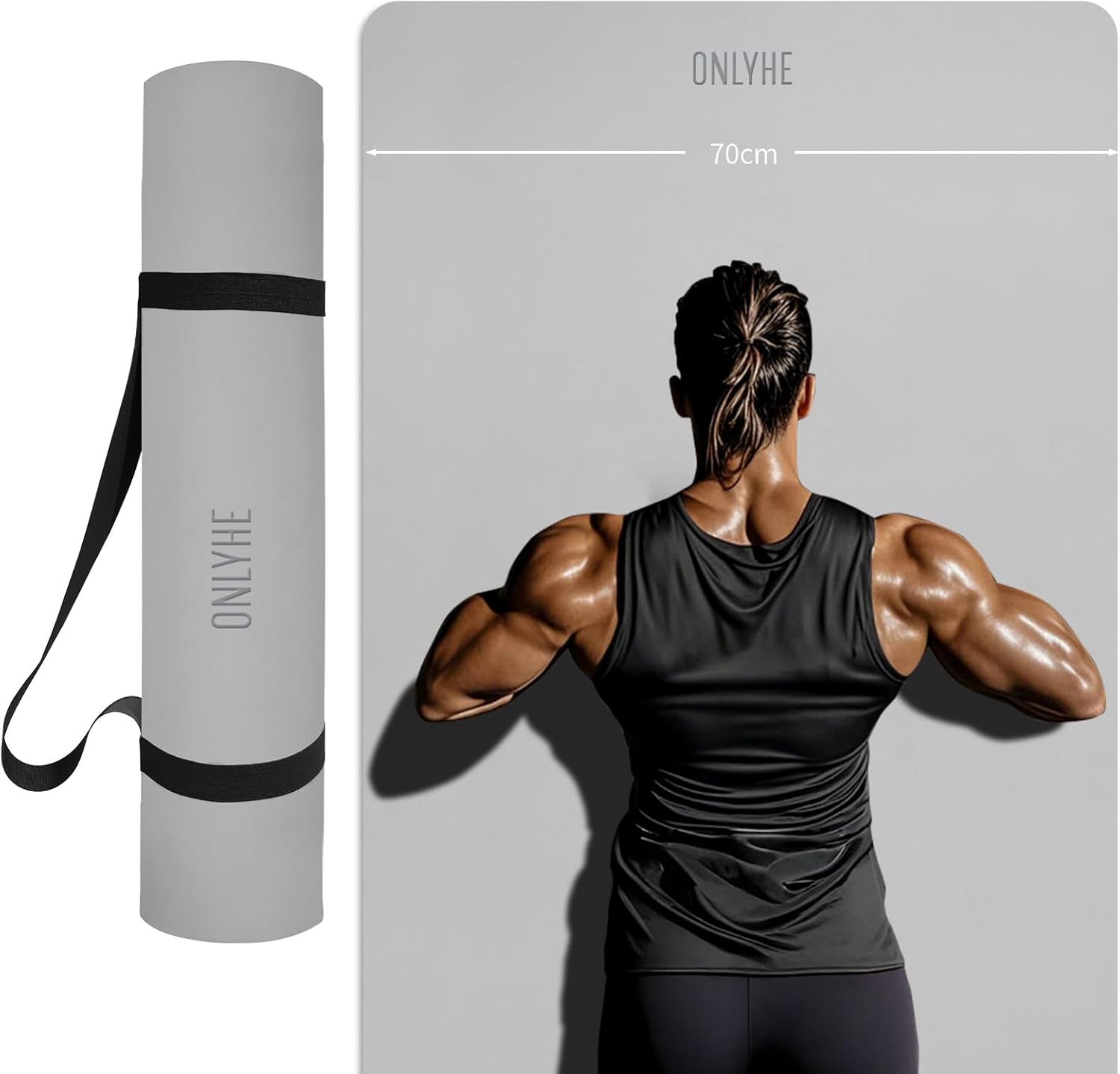 Extra Wide yoga mat 70cm Non Slip POE Exercise Mat Eco Friendly High Resiliency Fitness Mats