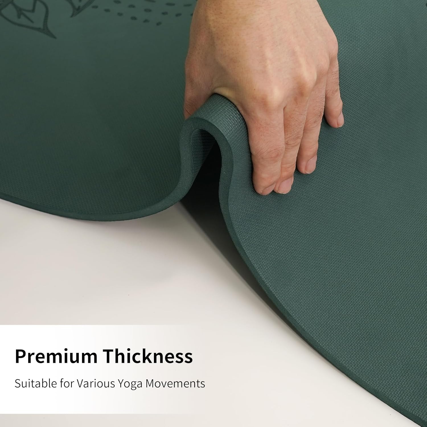 Yoga Mat ThickEco Friendly POE Non Slip Yoga Mat, High Rebound & Shock Absorption, Anti-Tear & Sweat-Resistant for Yoga, Fitness Workouts