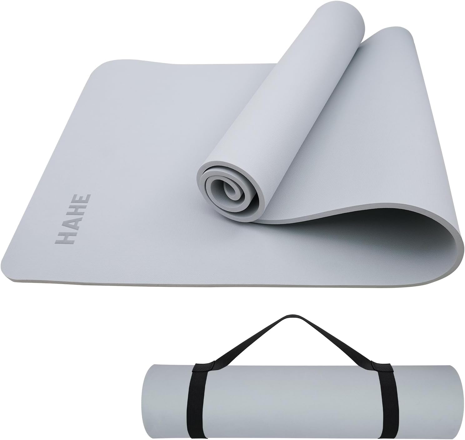 Non Slip Yoga Mat Thick POE Material High Rebound,Durable & Sweat Absorbent, for All Yoga Styles, Pilates & Home Floor Workouts with Carrying Strap